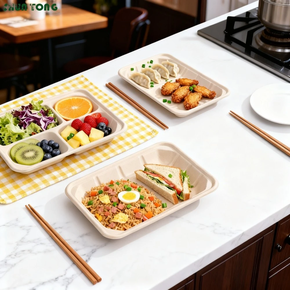 Customized Bagasse Food Trays Distributor